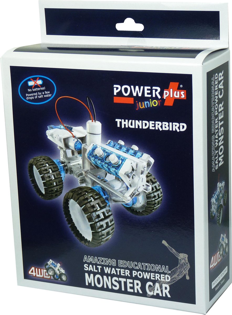 POWERplus Thunderbird Educatieve Speelgoed Terrein Auto 4WD | STEM speelgoed | unieke brandstofcel op zout water