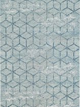 Vintage Tapijt Geo - Escher Washed Blue - 200x280 Blauw Vloerkleed