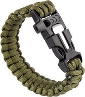 Fitgear Paracord Armband 550LB groen Survivalarmband