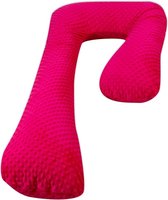 Zijslaapkussen - 235 cm - minky stof - roze