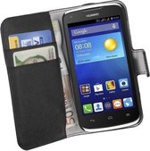 HC Zwart Huawei Ascend Y520 Bookcase Wallet case Telefoonhoesje