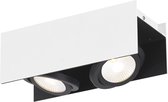 EGLO Vidago Plafondlamp - LED - 31 cm - Wit/Zwart - Dimbaar
