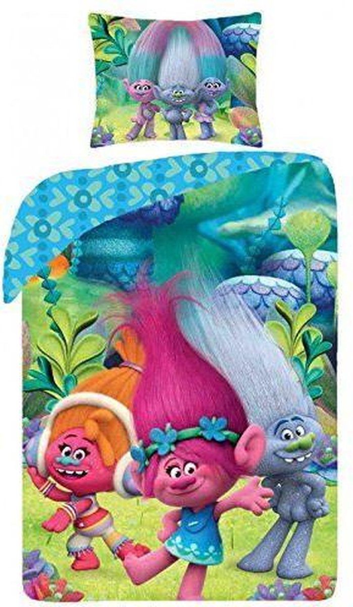 Trolls Poppy Dekbedovertrek - Eenpersoons - 140x200 - Multi