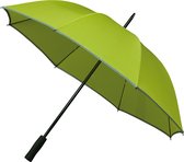 Falcone® Golfparaplu - Reflecterende Piping - Limegreen