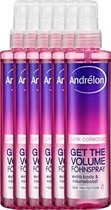 Andrélon Pink Collection Get The Volume - 6 x 200 ml - Föhnspray - Voordeelverpakking