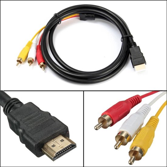 Implicaties Vleugels Zaailing Supersnelle Gold-Plated HDMI Naar Tulp kabel | bol.com