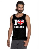 Zwart I love Groot-Brittannie fan singlet shirt/ tanktop heren S