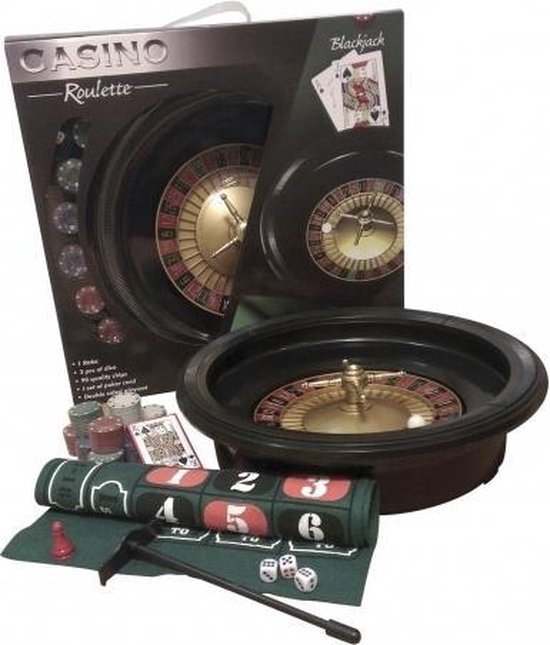 Afbeelding van het spel Roulette set Plastic met 40cm roulettewiel