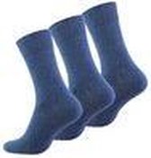 Katoenen diabetes sokken – 3 paar – jeans blauw – zonder elastiek – zonder voelbare teennaad – maat 39/42