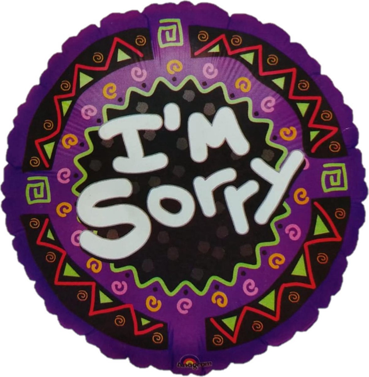 Anagram - Folieballon - I'm sorry - Zonder vulling - 43cm