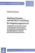Matthias Claudius und der Sturm und Drang - Ein Abgrenzungsversuch