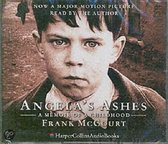 Boek 'Angela's Ashes' met een close-up van een jongen. Tekst: 'NOW A MAJOR MOTION PICTURE READ BY THE AUTHOR'.
