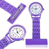 Verpleegster horloge Classic- metaal- PAARS