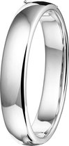 The Jewelry Collection Bangle Scharnier Bolle Buis 12 X 60 mm - Zilver Gerhodineerd
