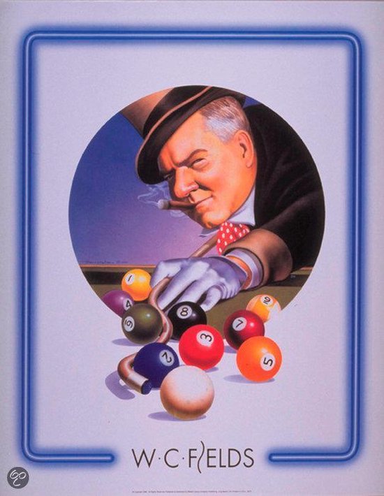 Poster WC Fields top hat 76x61cm