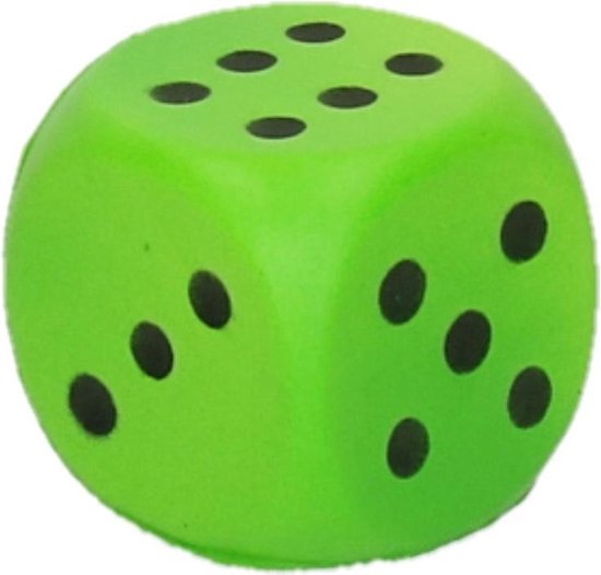 Afbeelding van het spel Foam dobbelsteen groen 4 x 4 cm