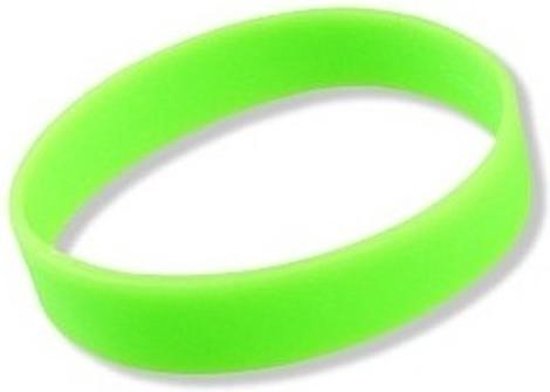 Zaklampen Uitschakelen Vul in 10x Siliconen armbandjes neon groen | bol.com