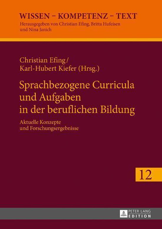 Wissen – Kompetenz – Text 12 - Sprachbezogene Curricula  ... - cover