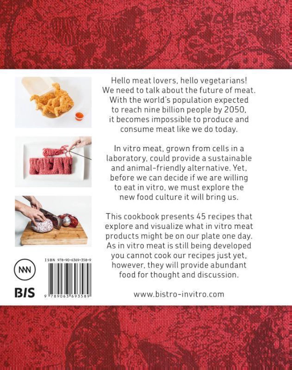The in vitro meat cookbook - back cover