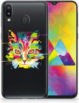 Geschikt voor Samsung Galaxy M20 Uniek TPU Hoesje Cat Color