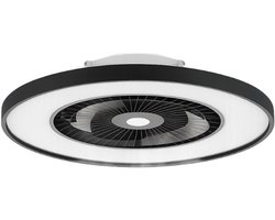 Proventa 3D Air Plafondventilator met Lamp - Ø 60 cm - 4000K Dimbaar - Afstandsbediening - Zwart/wit