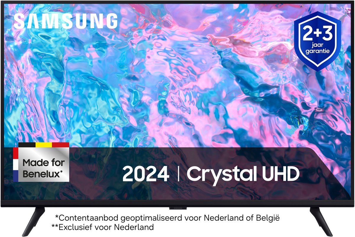 Bol.com Samsung UE55CU7020 - 55 inch - 4K LED - 2024 + 3 jaar extra garantie - Smart TV aanbieding