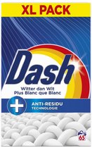 Dash Plus Blanc que Blanc Lessive en poudre - 65 Lavages - Technologie Anti-Résidus