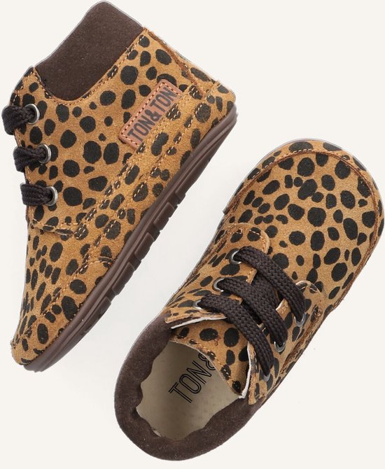 Ton & Ton Meisjes Sneakers Lief - Bruin - Suède - Maat 22