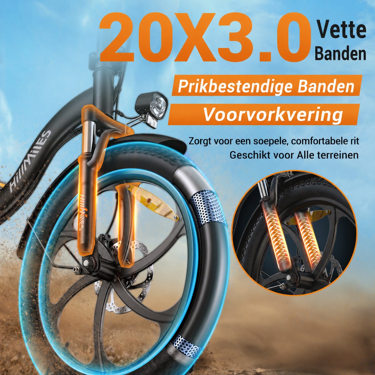 HillMiles MilePort 1 Elektrische fiets - 20 inch opvouwbare e-bike - 250W motor - 36V 13Ah uitneembare batterij - Actieradius tot 80 km - Elektrische stadsfiets - Groen – foto 4