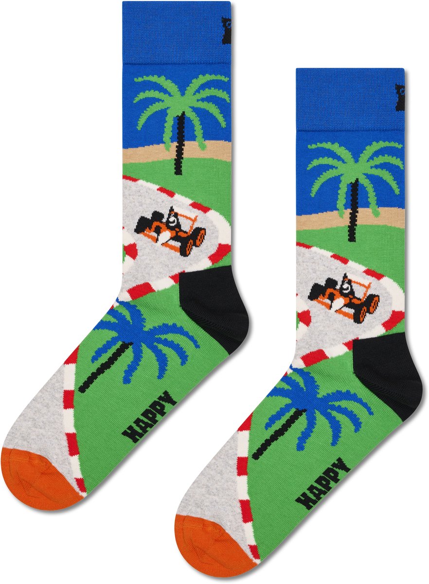 Happy Socks Racing Sock - unisex sokken - groen - Unisex - Maat: 41 - 46