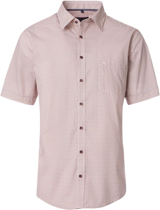 Chemise à manches courtes Casa Moda imprimée Oranje - Taille 4XL - Homme - Chemises décontractées