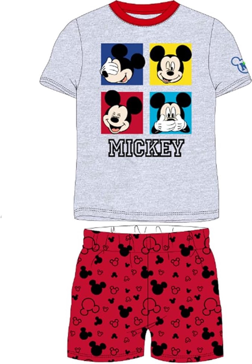 Disney Mickey Mouse Pyjama - Shortama - Rood - 98