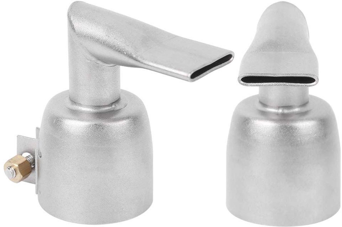 Lassen Nozzle Set - Heteluchtpistool Mondstuk - Kunststof Lassen - Roestvrij Staal - 20 mm Breed - Zilver