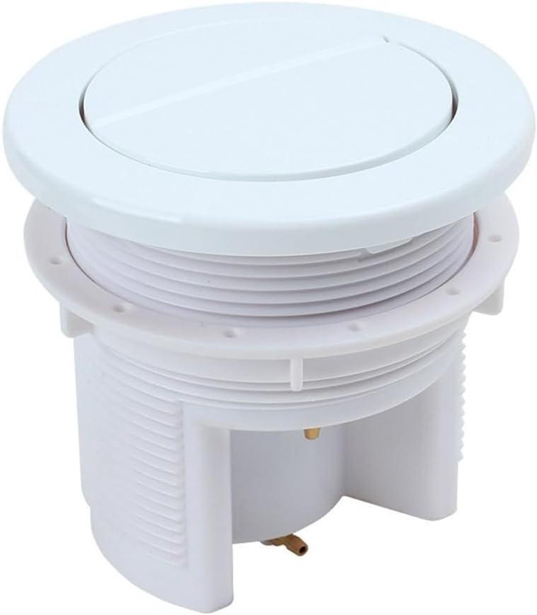 Toilet Spoelknop - Dubbele Spoelknop - Water Besparen - Dubbel Slang Systeem - 84 x 98 mm - Wit