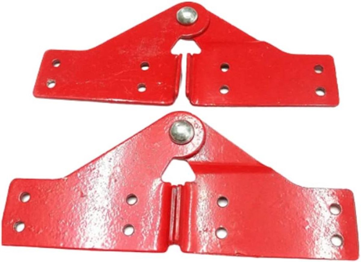Ladder Scharnier Kit - Ladderonderdeel Vervanging - Ladder Reparatie - Stevig Ijzer Materiaal - L-Maat (15-16cm) - Rood