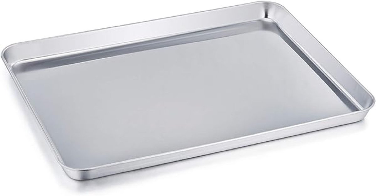 Roestvrijstalen bakplaat, 31,6 x 24,6 cm, vaatwasmachinebestendig