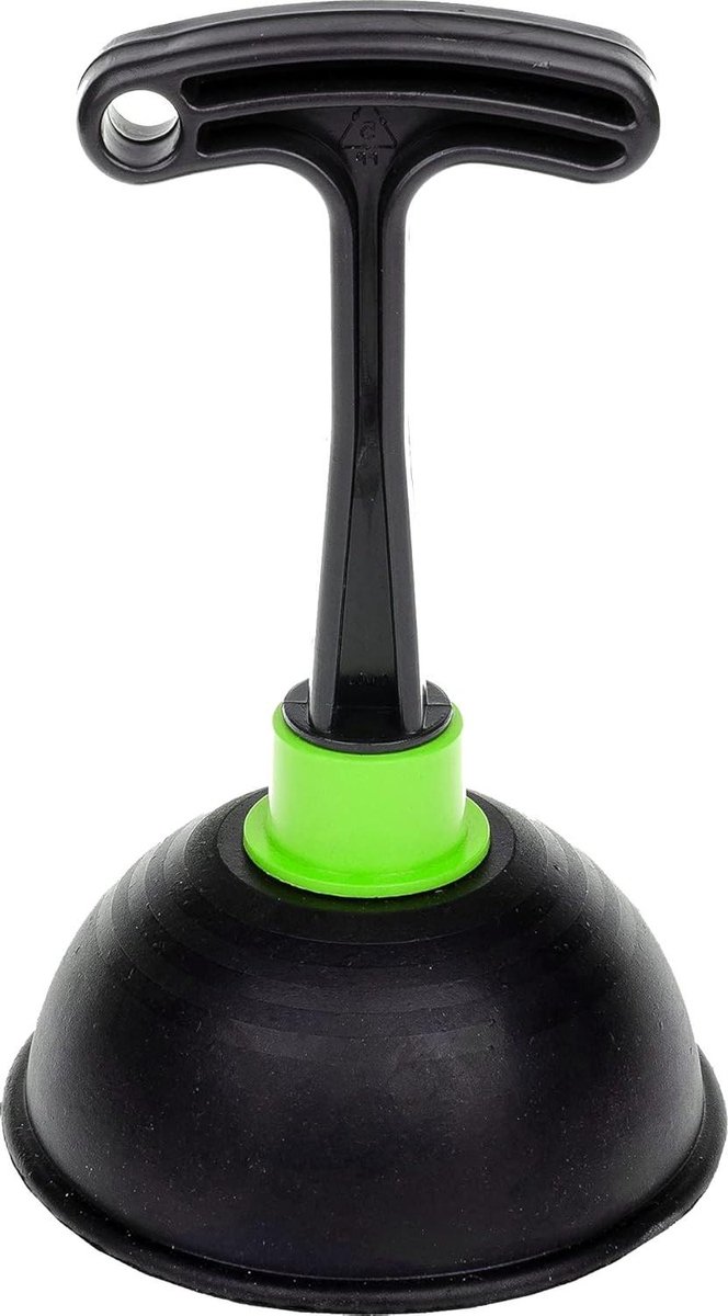 Heavy Duty Plunjer - Ontstopper Riool Rubber - Verstoppingen Verhelpen - Duurzame Rubberen Zuignap - Compact Formaat - Zwart