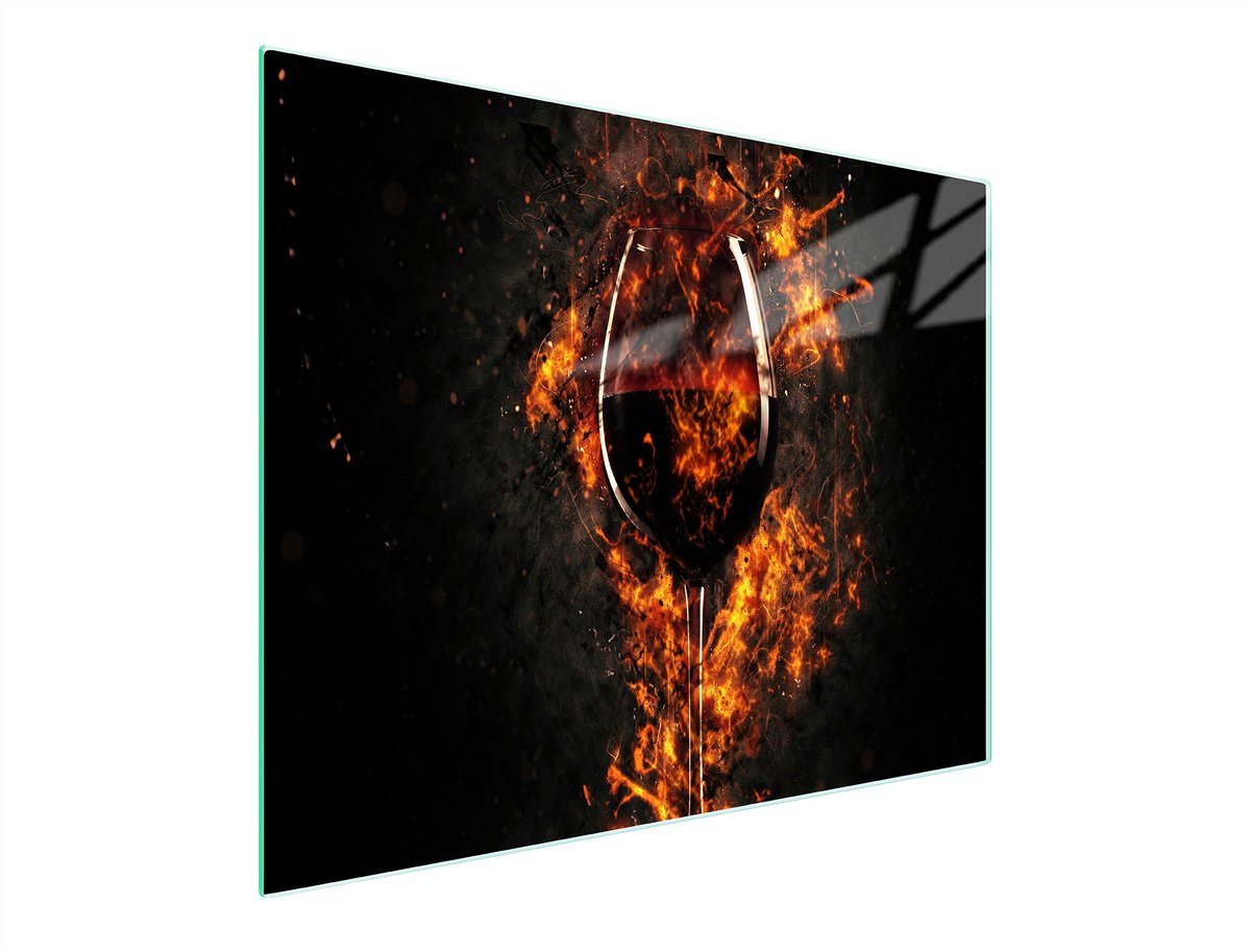 TMK ArtDeko - Snijplank - 52x30 cm - Gehard Glas - Wijnmotief