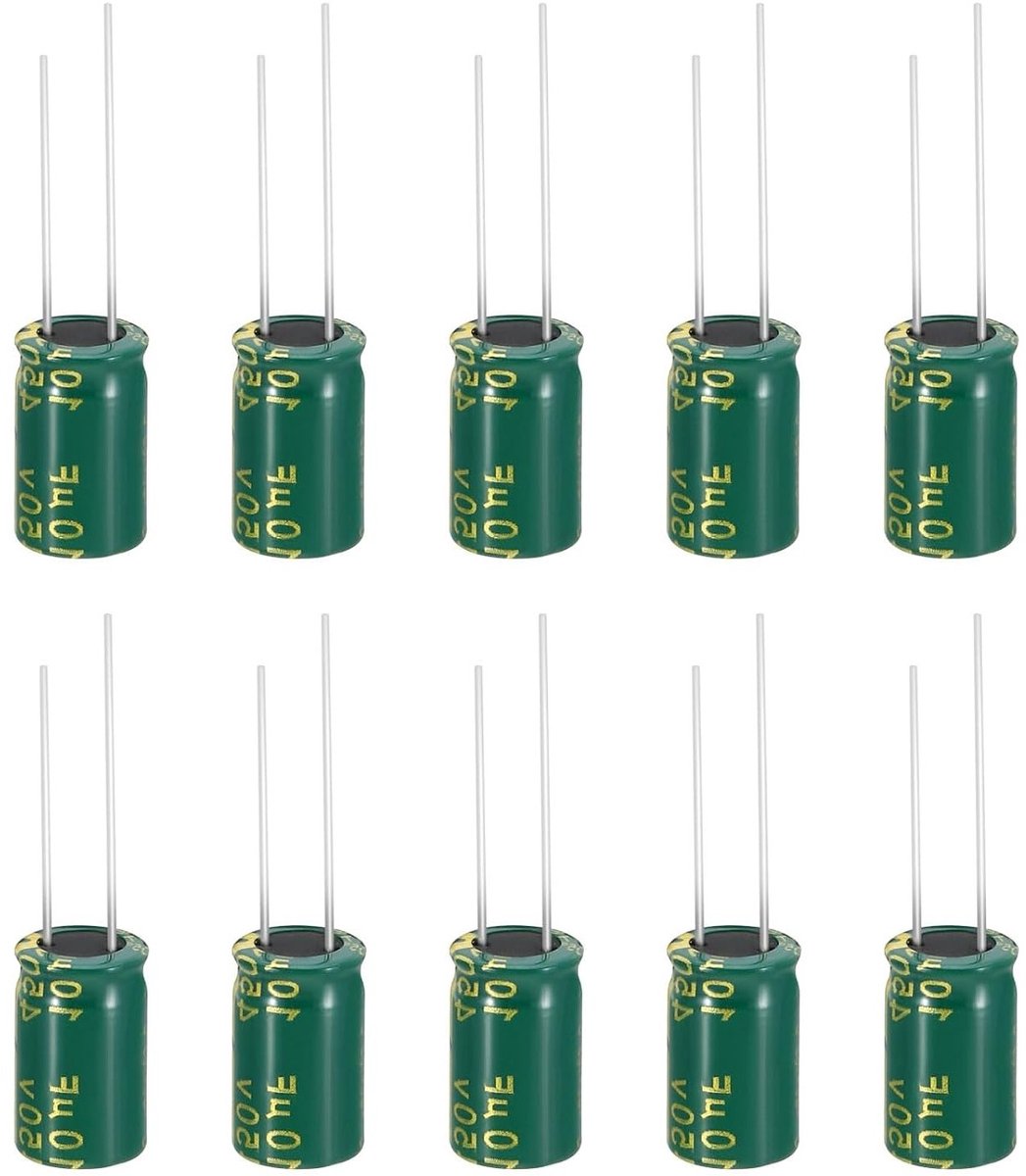 Electrolytic Condensatoren 450 V 10 µF 10 x 17 mm Aluminium voor TV, LCD Monitor en Koelkast, Hoge Frequentie