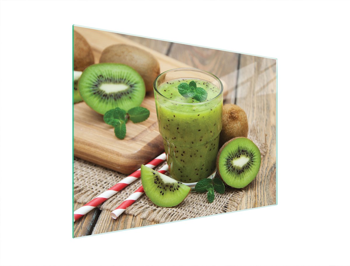 TMK ArtDeko - Snijplank - 40x30 cm - Hartglas - Kiwi Motief