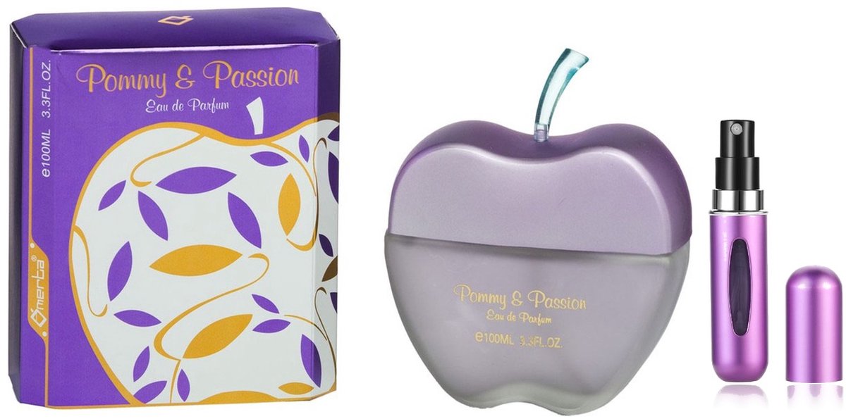 Omerta - Pommy & Passion - Eau de Parfum - 100 ml inclusief hervulbare tasverstuiver (willekeurige kleur)