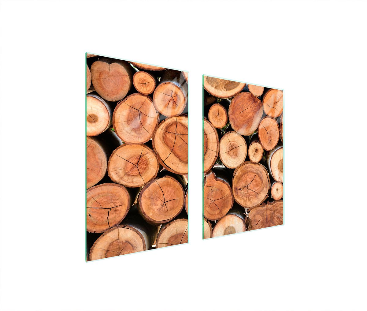 TMK ArtDeko - Snijplank van Geharde Glas - 35x52 cm - Houtlook