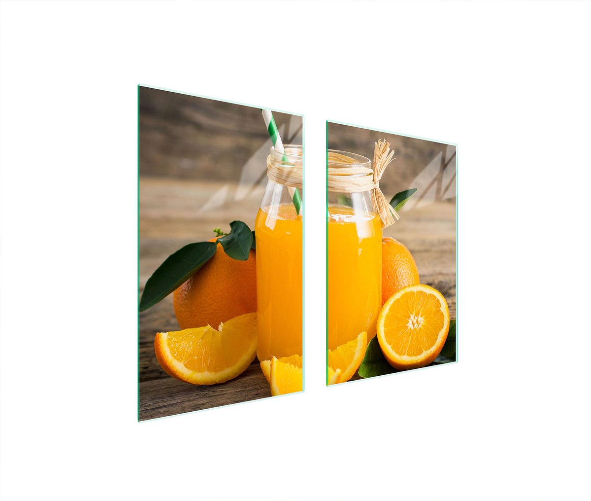 TMK ArtDeko Serie - Glazen Beschermplaat - 65x52cm - Owoce - Gehard Glas