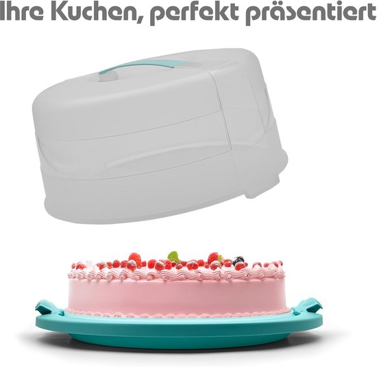 Taarttransportbox 2 stuks - Taartstolp Draagbaar - Bakwaren Vervoeren - Met Koelvak - 145 Liter Capaciteit - IJsblauw — afbeelding 3