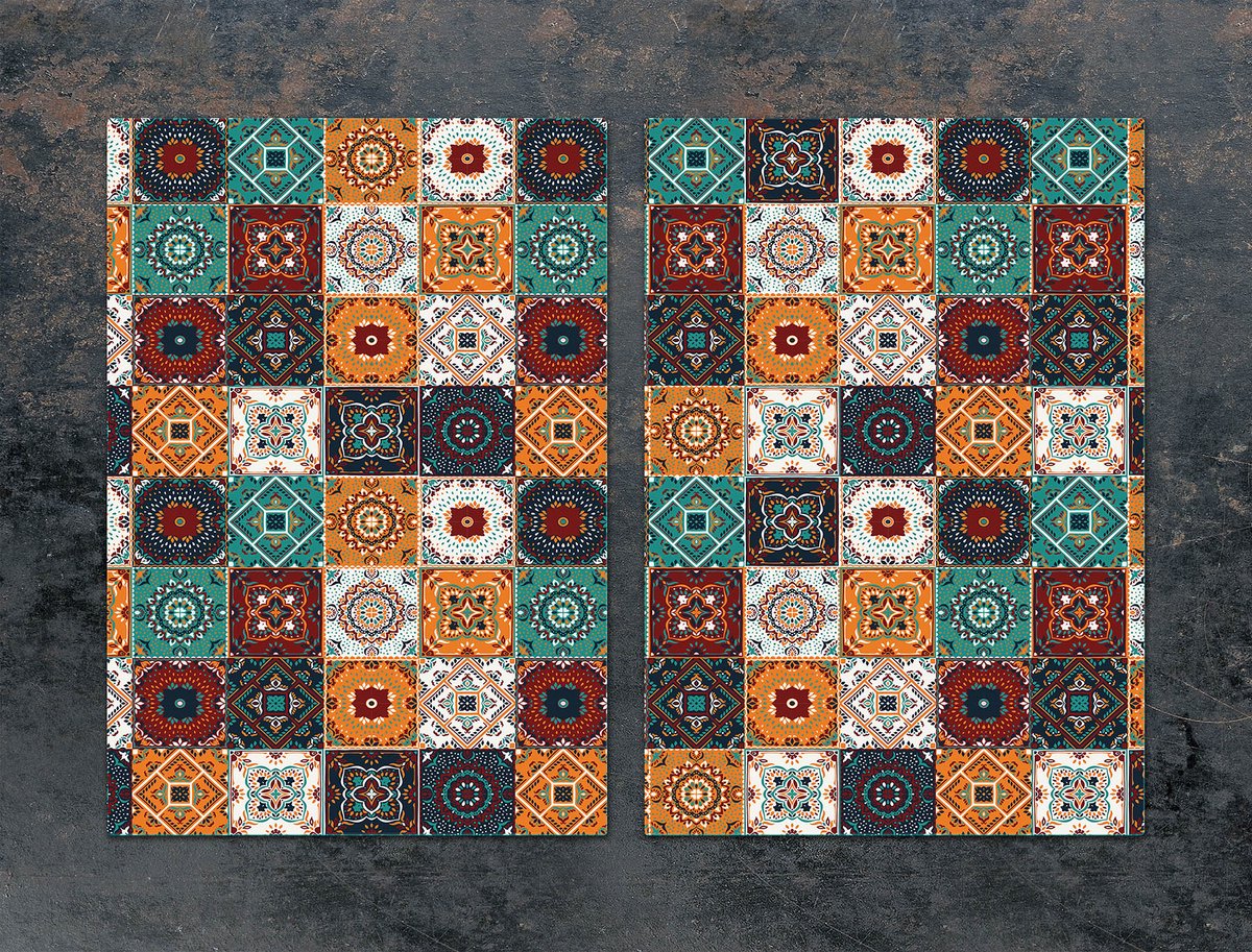 TMK ArtDeko - Snijplank - Glas - 2x 35x52 cm - Mozaïek