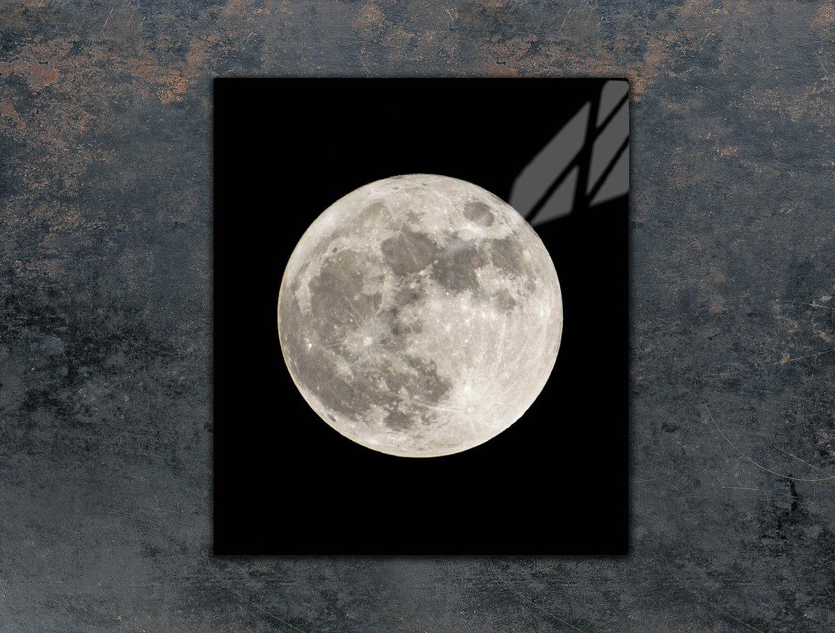 TMK ArtDeko - Snijplank - 45x52 cm - Maan - Gehard Glas