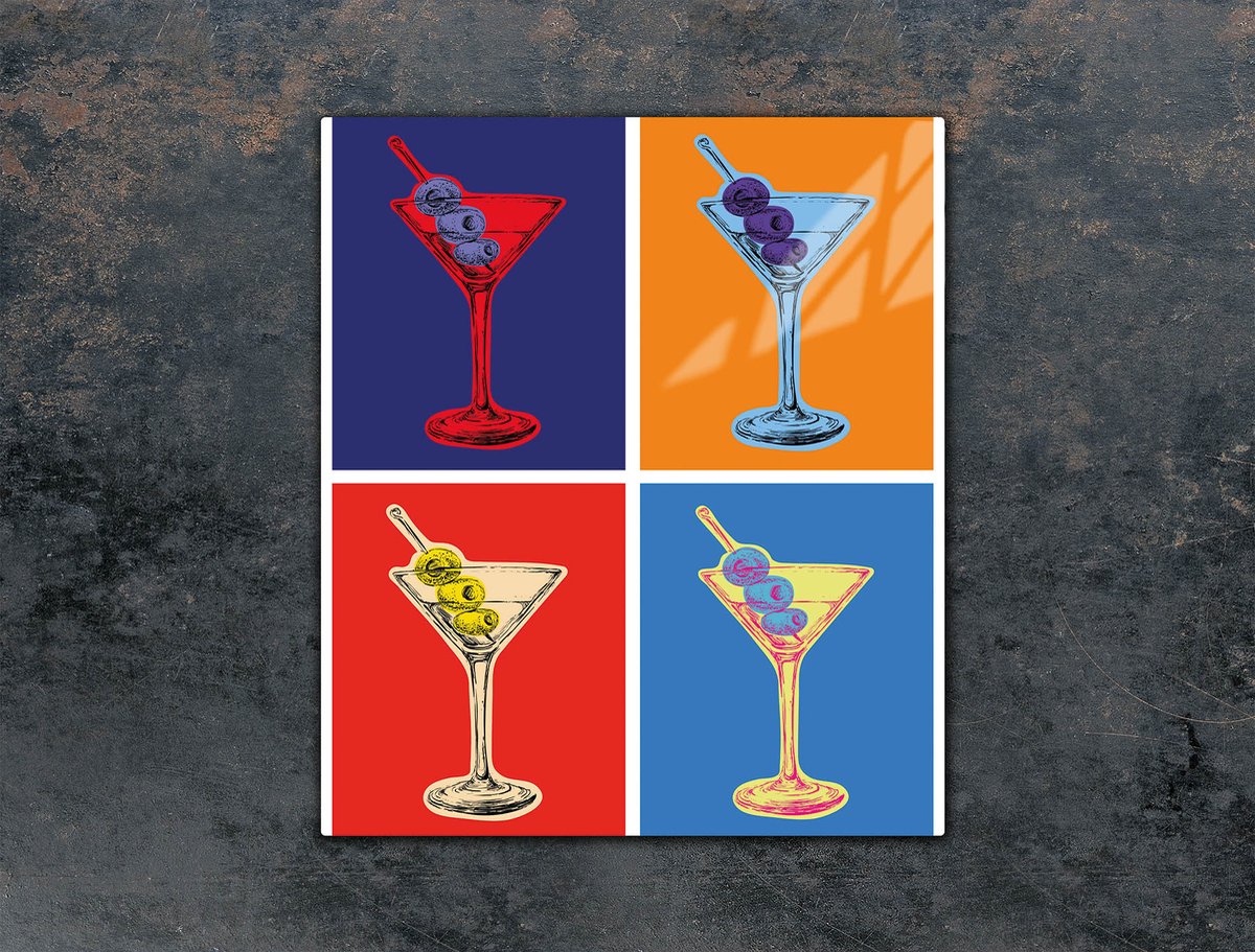 TMK ArtDeko - Snijplank - 45x52 cm - Gekleurd - Glas