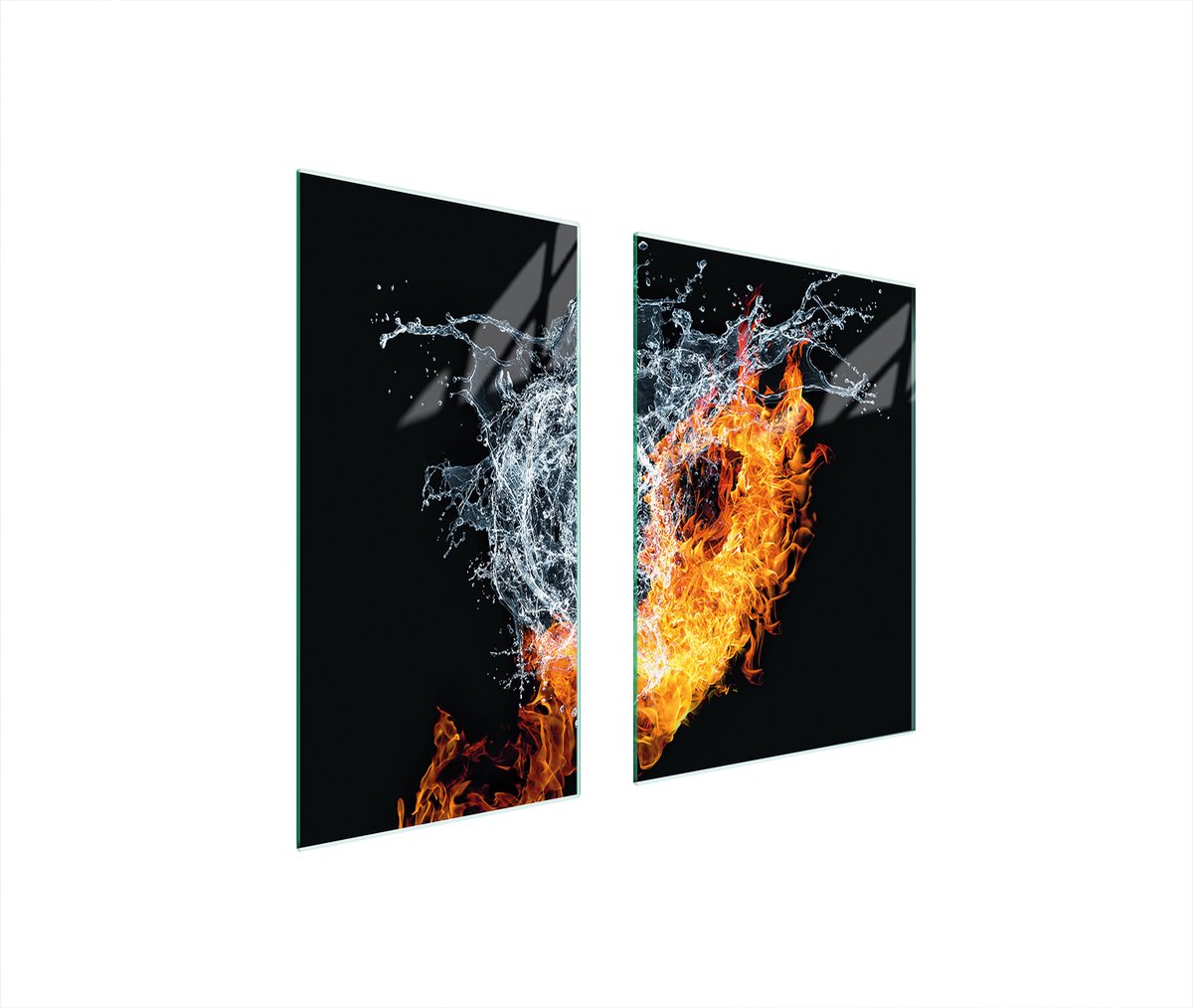 TMK ArtDeko - Snijplank - Glazen Beschermplaat - 75x52 cm - Hartmotief