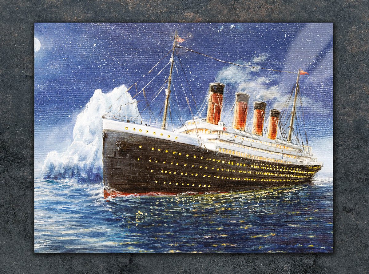 TMK ArtDeko Titanic - Snijplank - 30x22 cm - Gehard Glas - Antislip