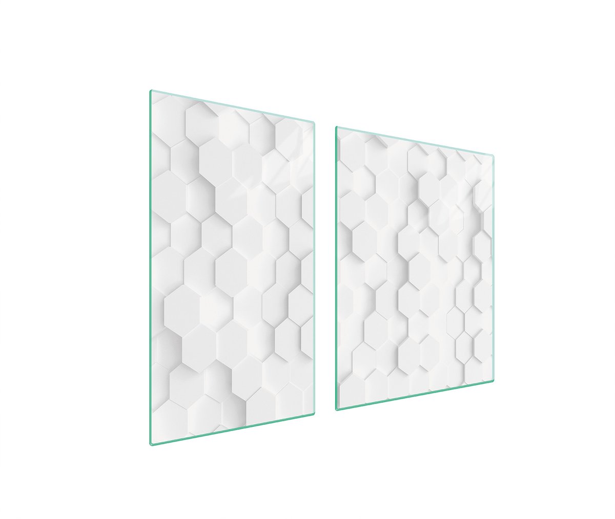 TMK ArtDeko - Snijplank - 100x52 cm - Bepaald glas - Wit - Anti-slip, Antibacterieel